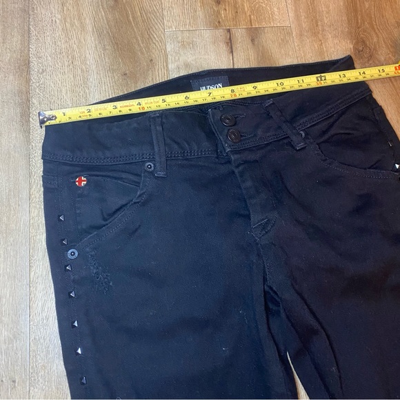 Hudson Collin Skinny Studded Mid Rise Black Skinny Jeans Size 27 - Picture 10 of 15
